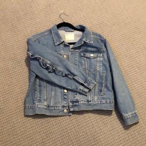 Asos ruffle jean jacket